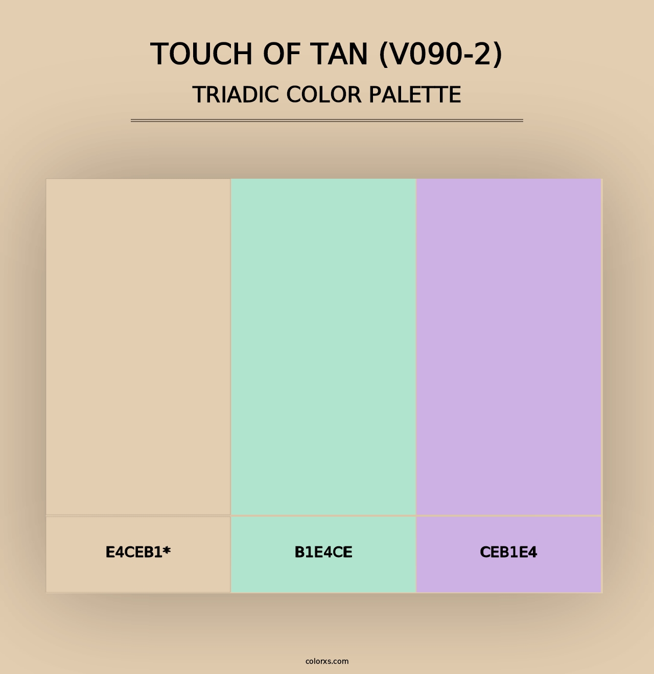 Touch of Tan (V090-2) - Triadic Color Palette