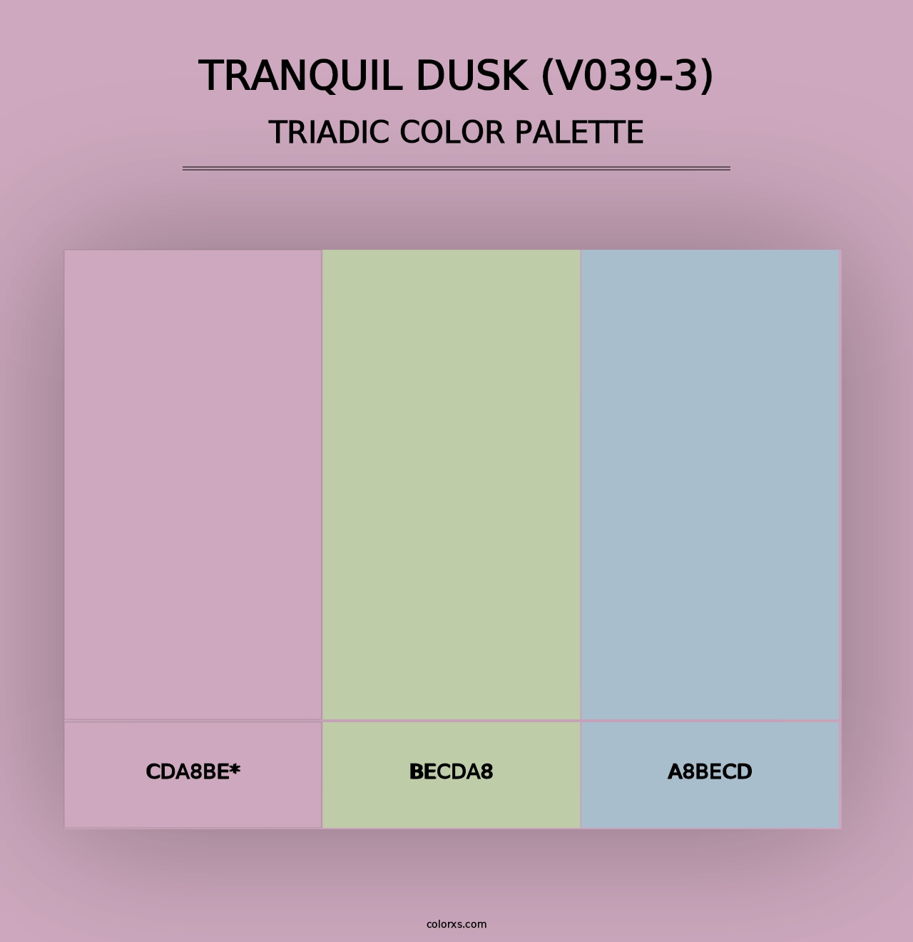 Tranquil Dusk (V039-3) - Triadic Color Palette