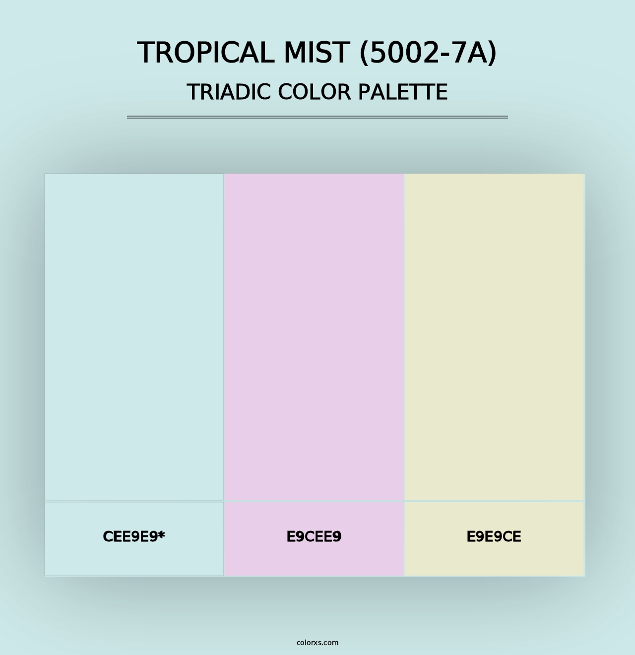 Tropical Mist (5002-7A) - Triadic Color Palette