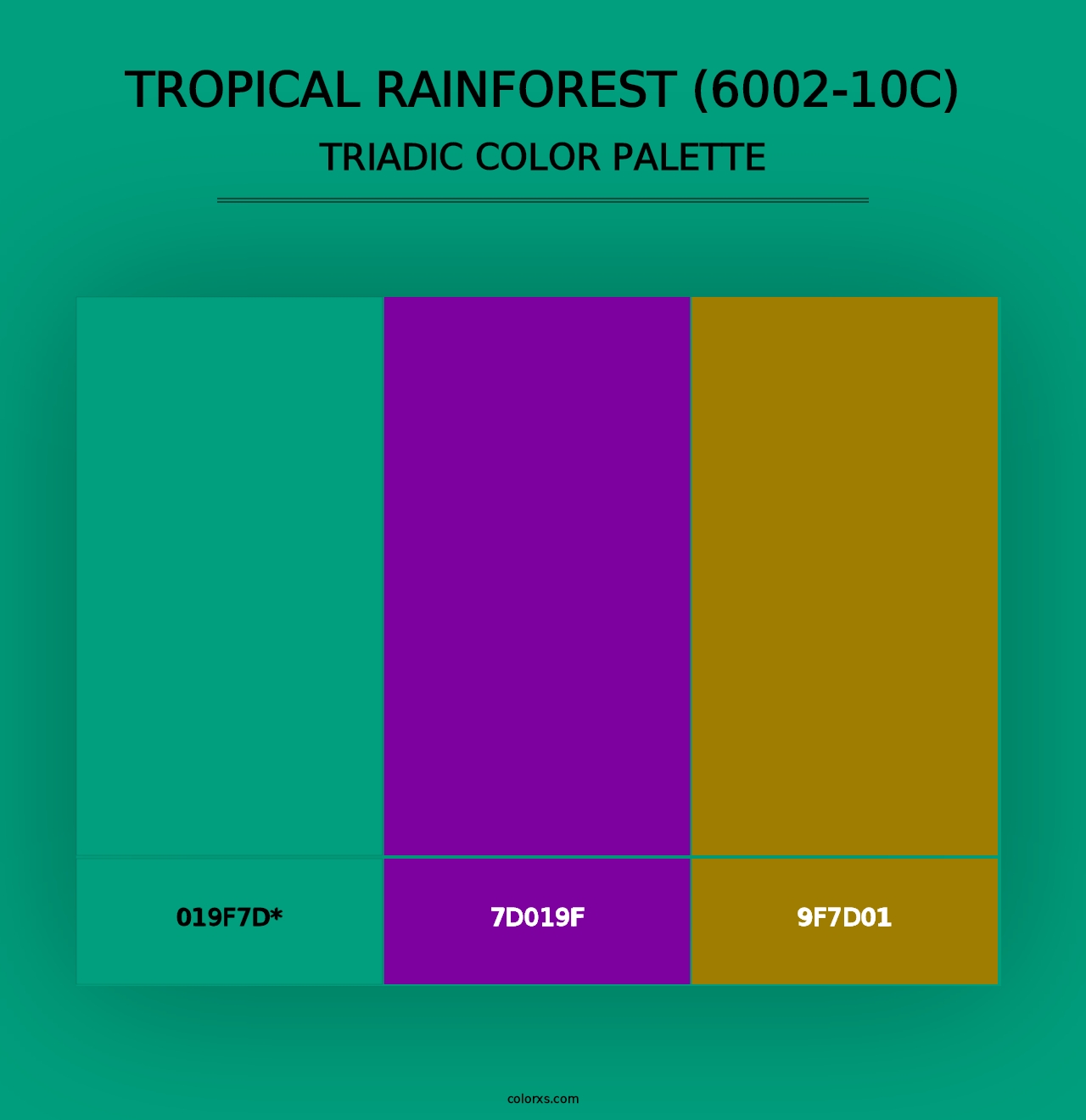 Tropical Rainforest (6002-10C) - Triadic Color Palette