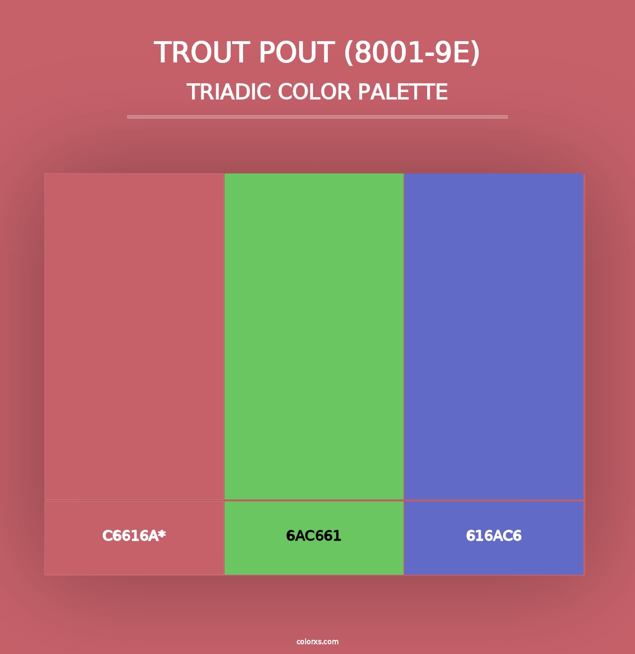 Trout Pout (8001-9E) - Triadic Color Palette