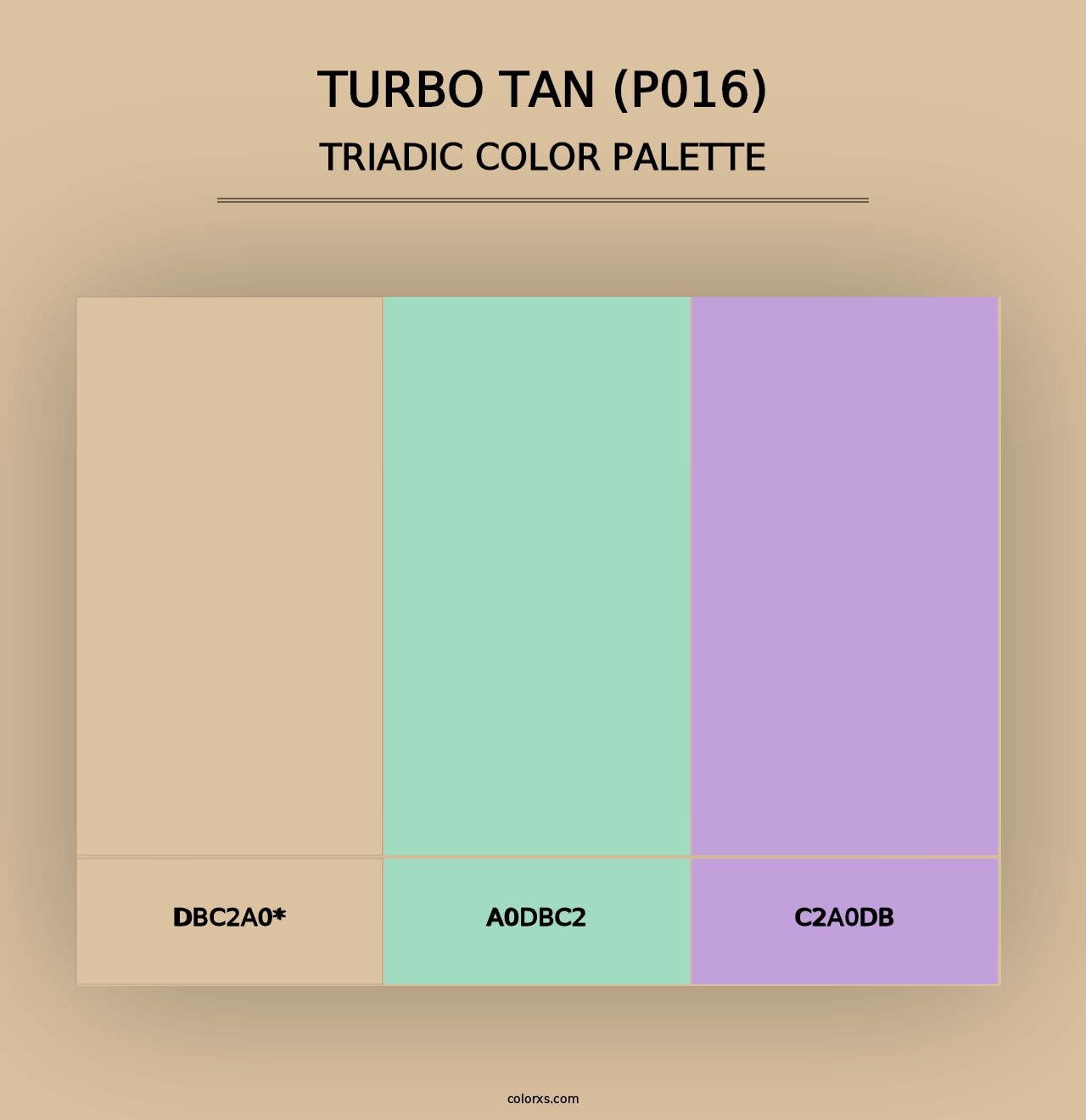 Turbo Tan (P016) - Triadic Color Palette