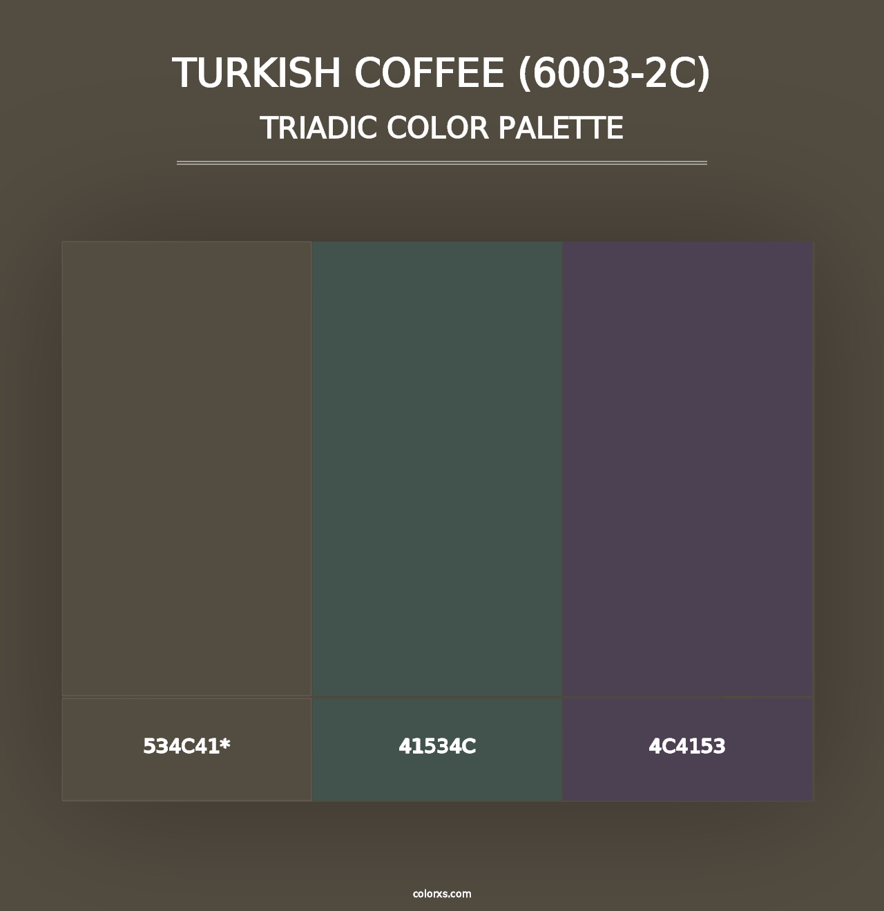 Turkish Coffee (6003-2C) - Triadic Color Palette