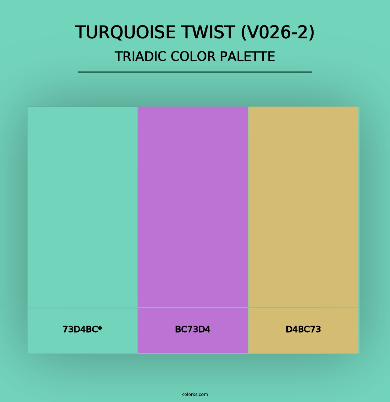 Turquoise Twist (V026-2) - Triadic Color Palette