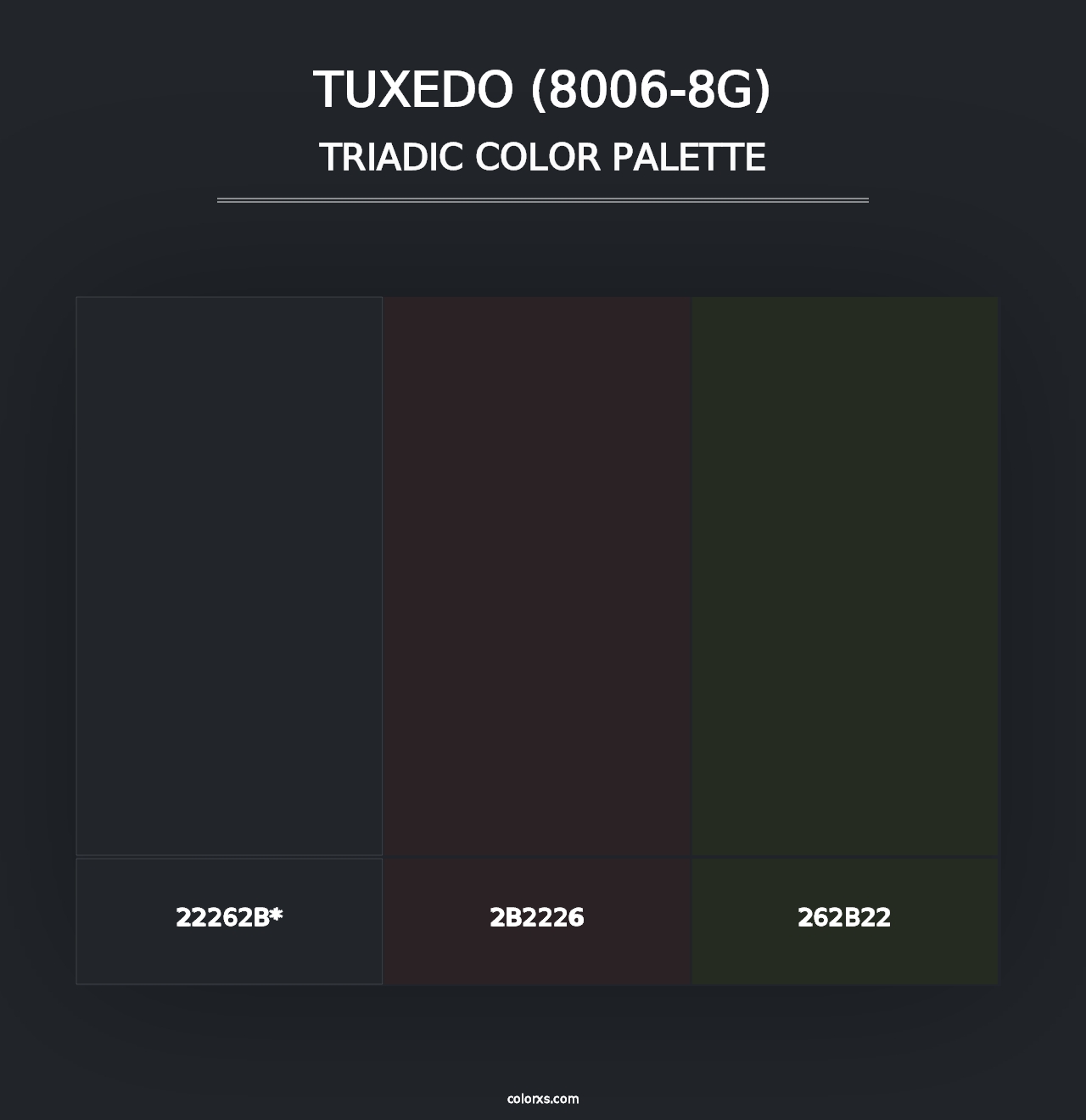 Tuxedo (8006-8G) - Triadic Color Palette