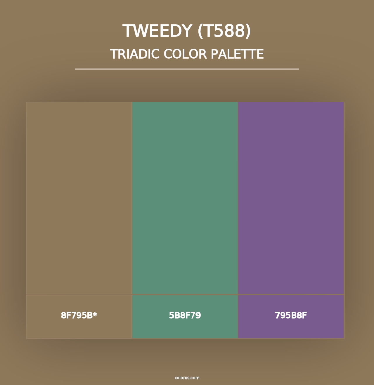 Tweedy (T588) - Triadic Color Palette