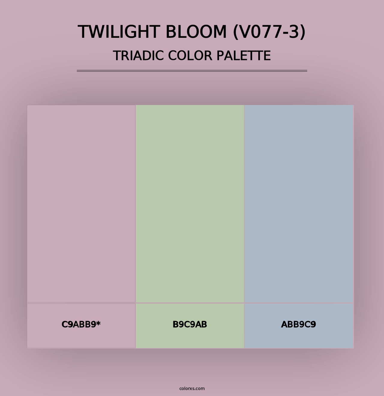 Twilight Bloom (V077-3) - Triadic Color Palette