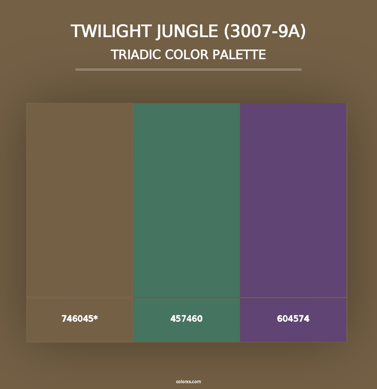 Twilight Jungle (3007-9A) - Triadic Color Palette