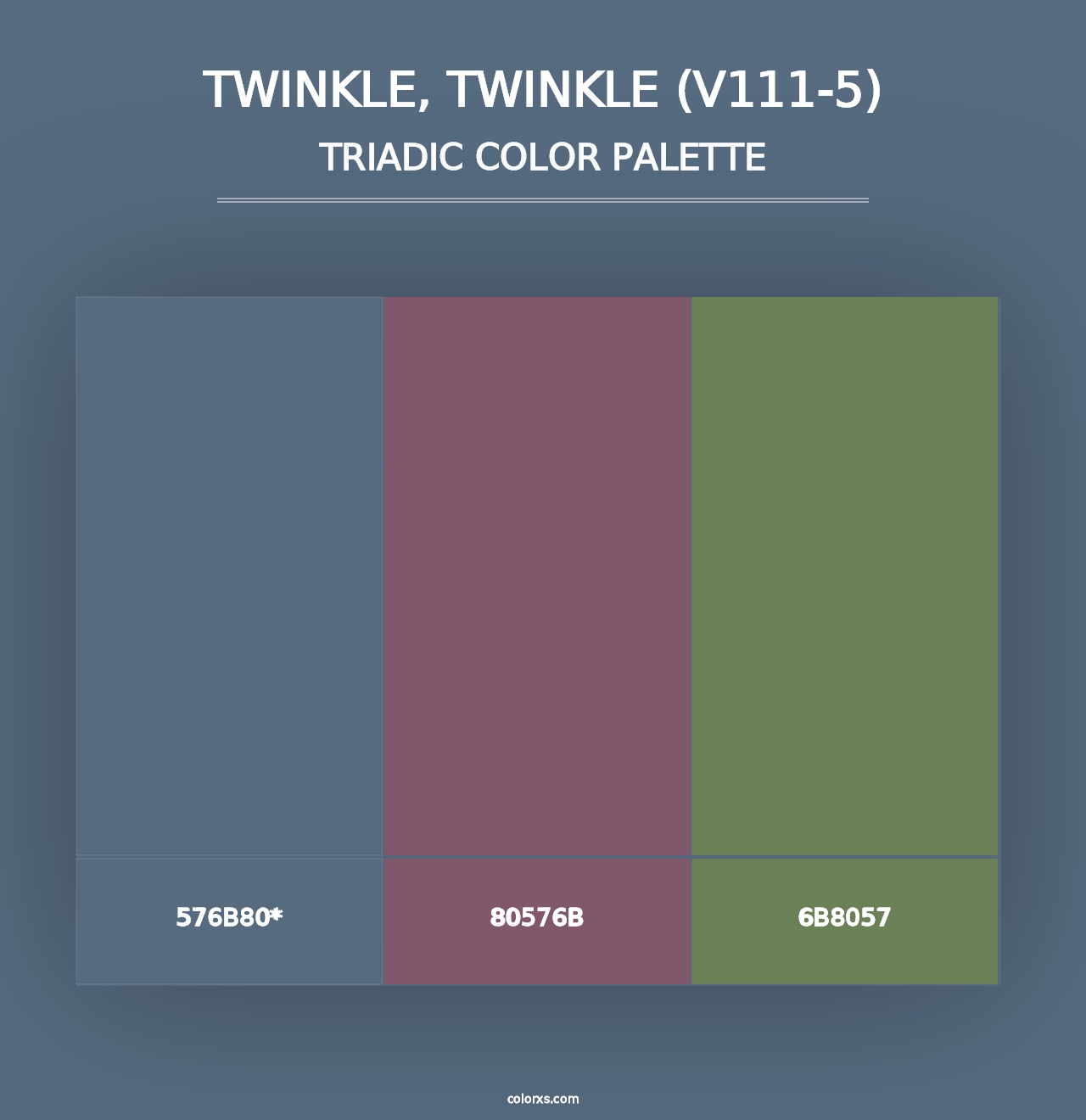 Twinkle, Twinkle (V111-5) - Triadic Color Palette