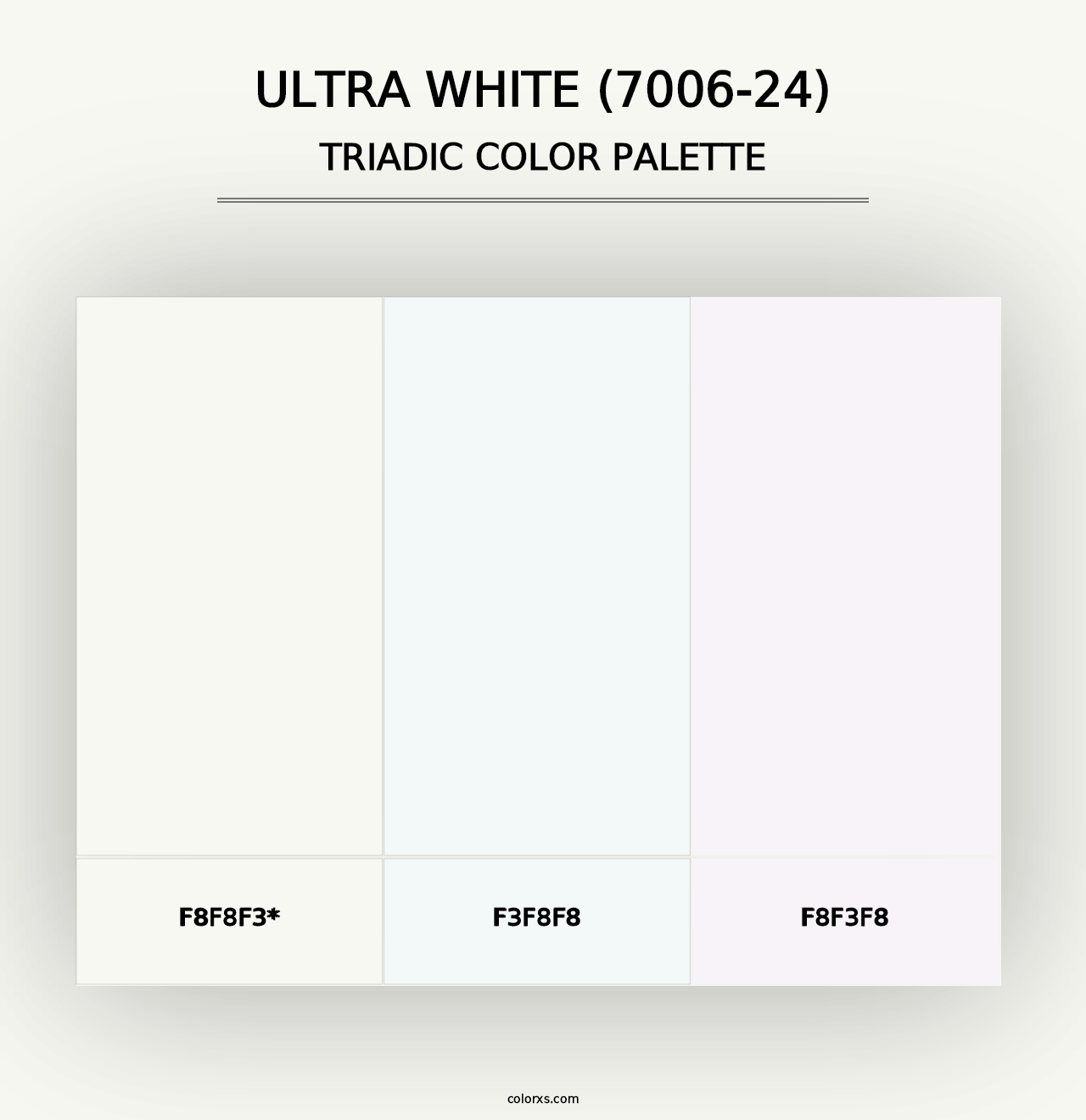 Ultra White (7006-24) - Triadic Color Palette