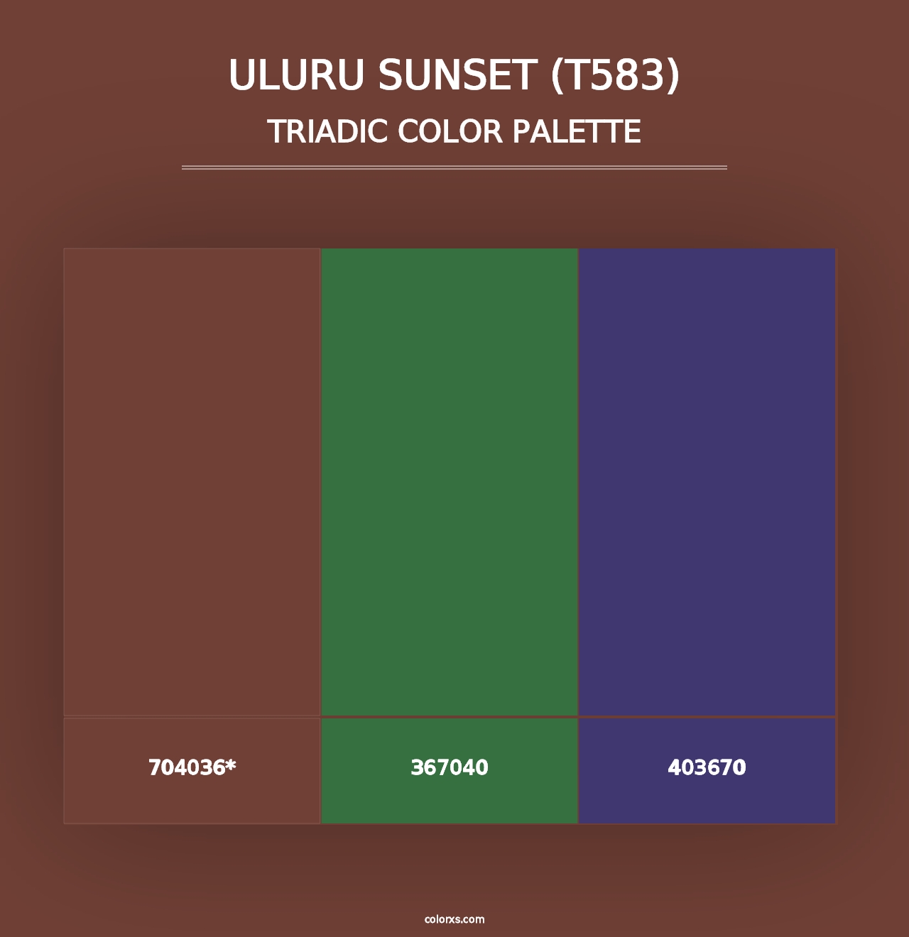 Uluru Sunset (T583) - Triadic Color Palette