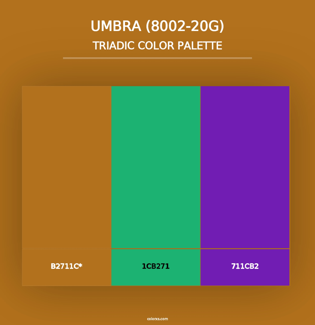 Umbra (8002-20G) - Triadic Color Palette