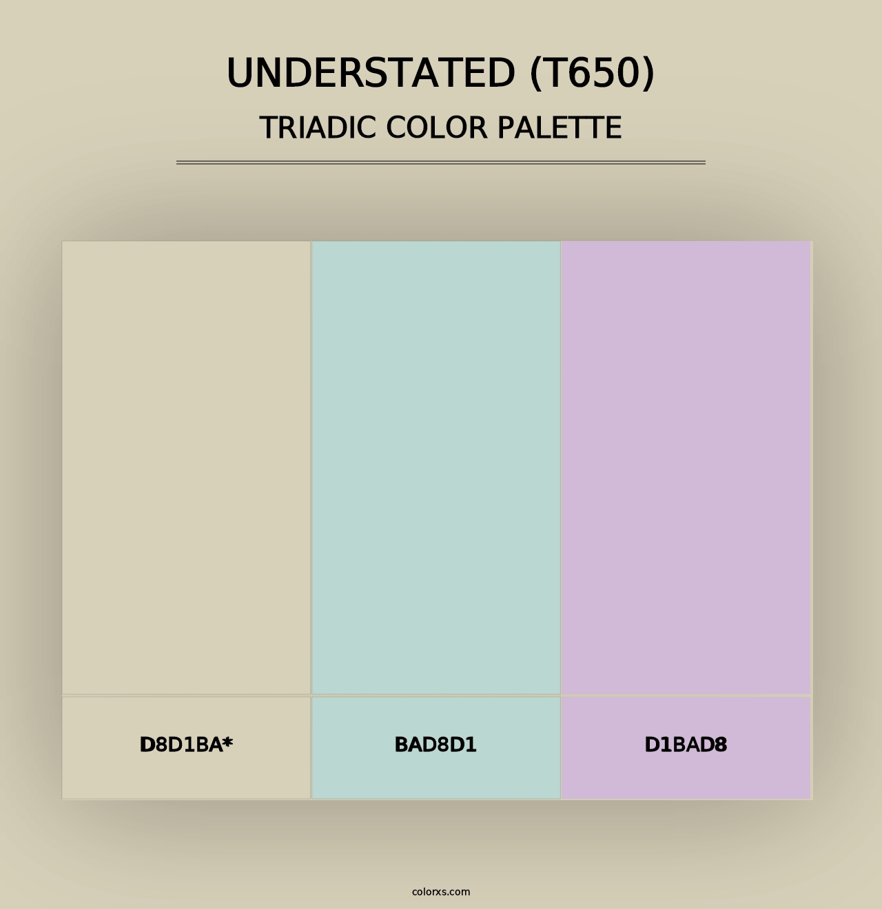 Understated (T650) - Triadic Color Palette