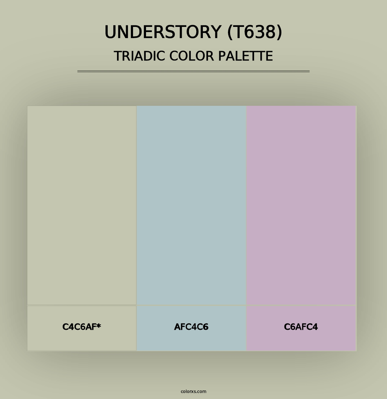 Understory (T638) - Triadic Color Palette