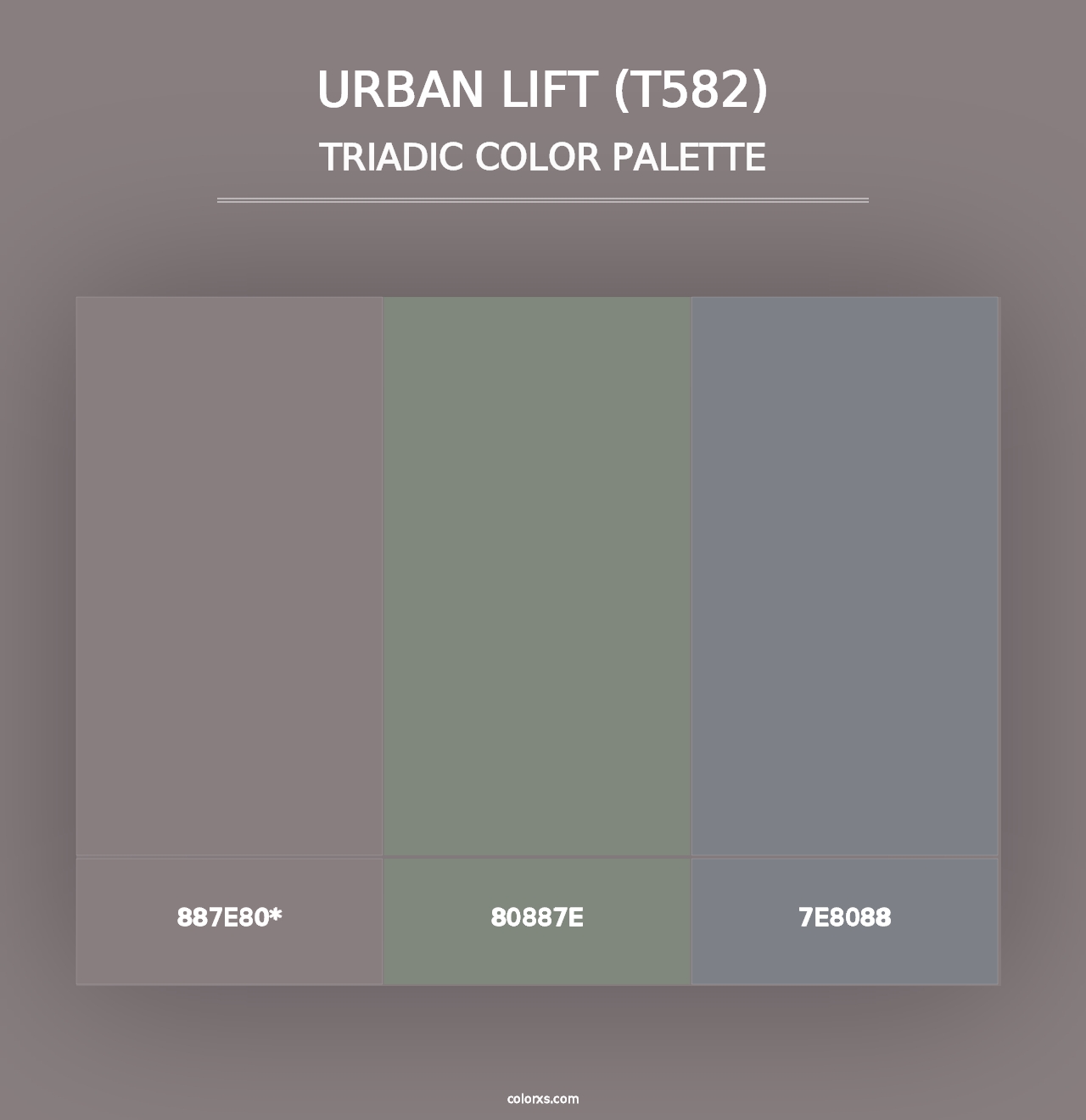 Urban Lift (T582) - Triadic Color Palette