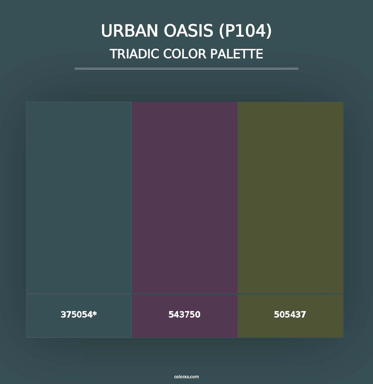 Urban Oasis (P104) - Triadic Color Palette