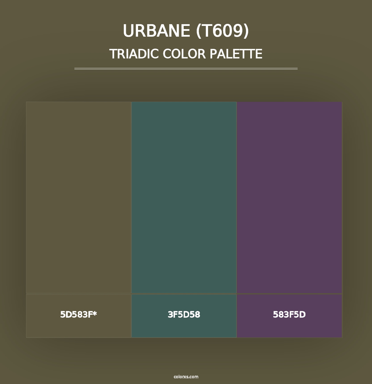 Urbane (T609) - Triadic Color Palette