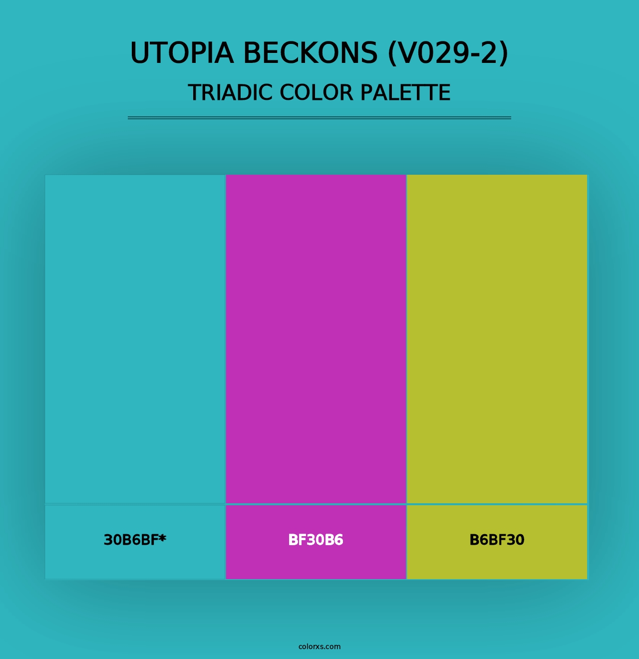 Utopia Beckons (V029-2) - Triadic Color Palette