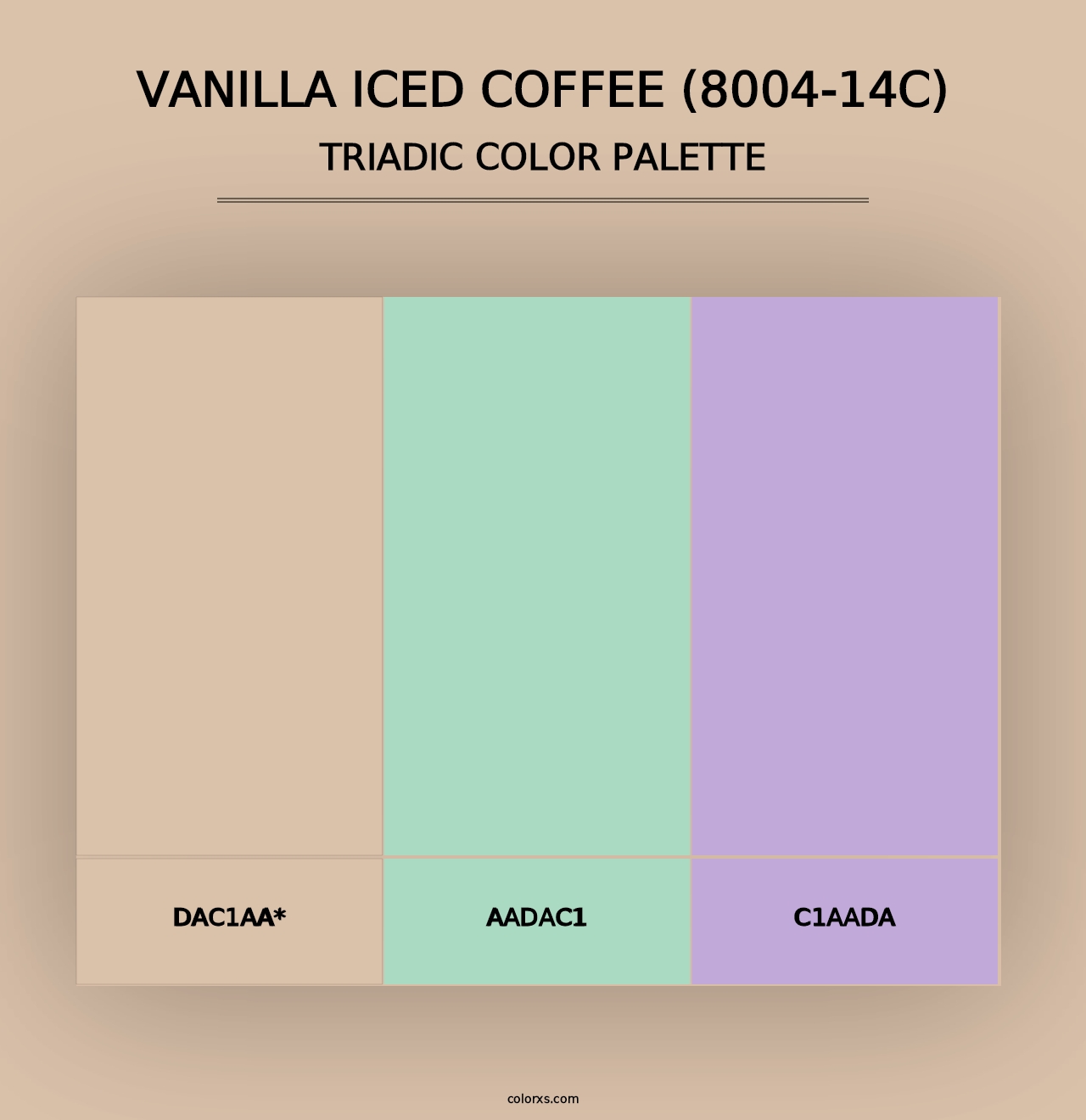 Vanilla Iced Coffee (8004-14C) - Triadic Color Palette