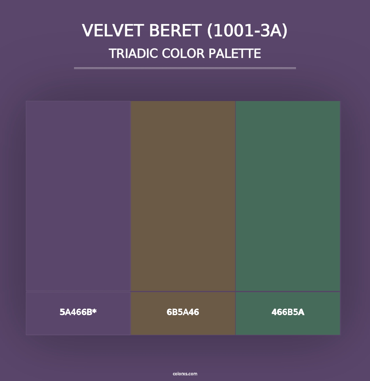 Velvet Beret (1001-3A) - Triadic Color Palette