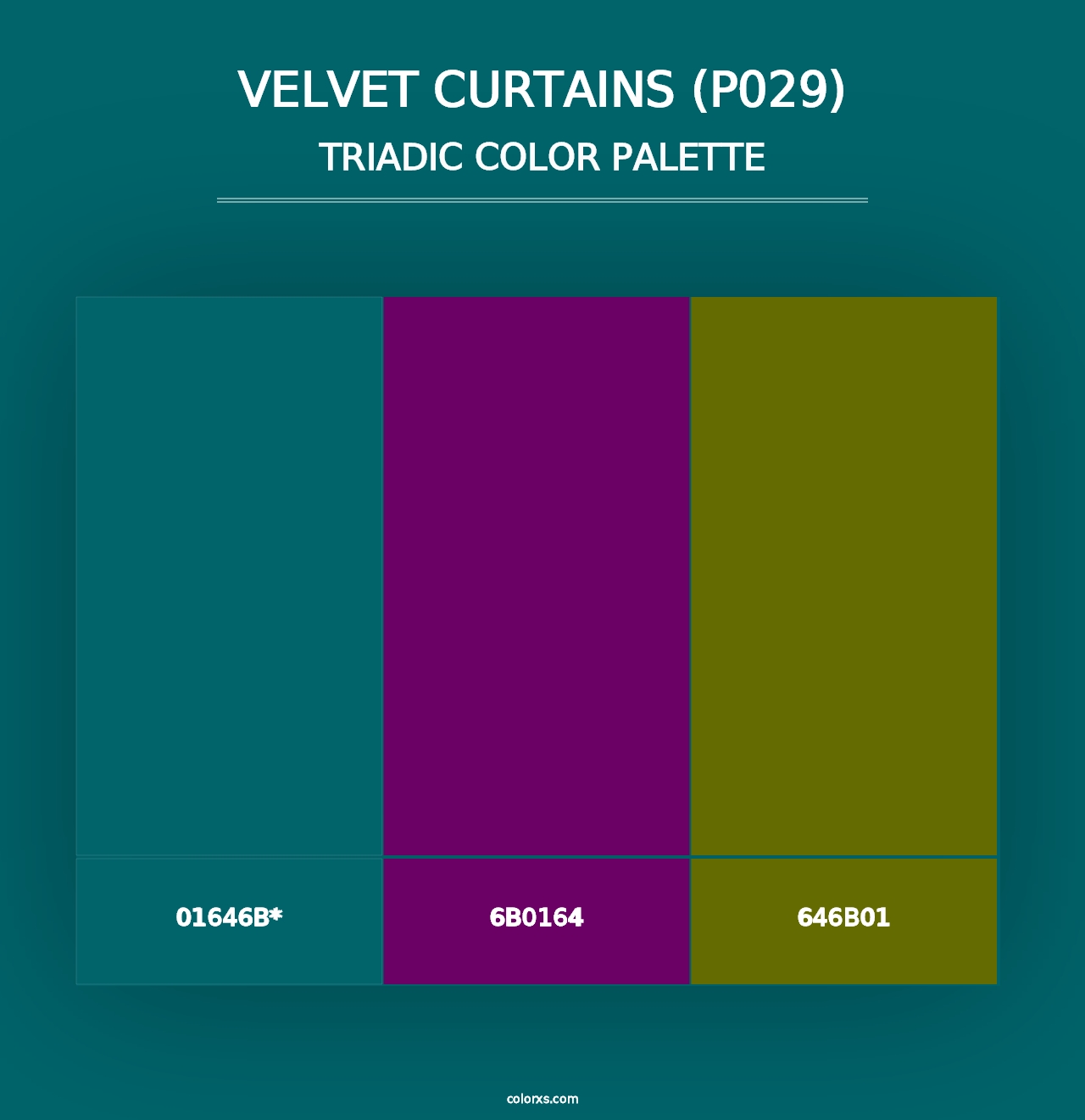 Velvet Curtains (P029) - Triadic Color Palette