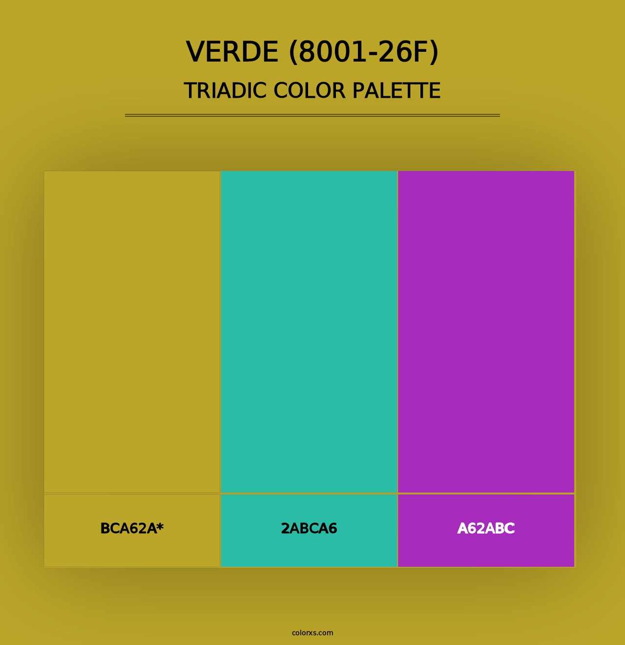 Verde (8001-26F) - Triadic Color Palette