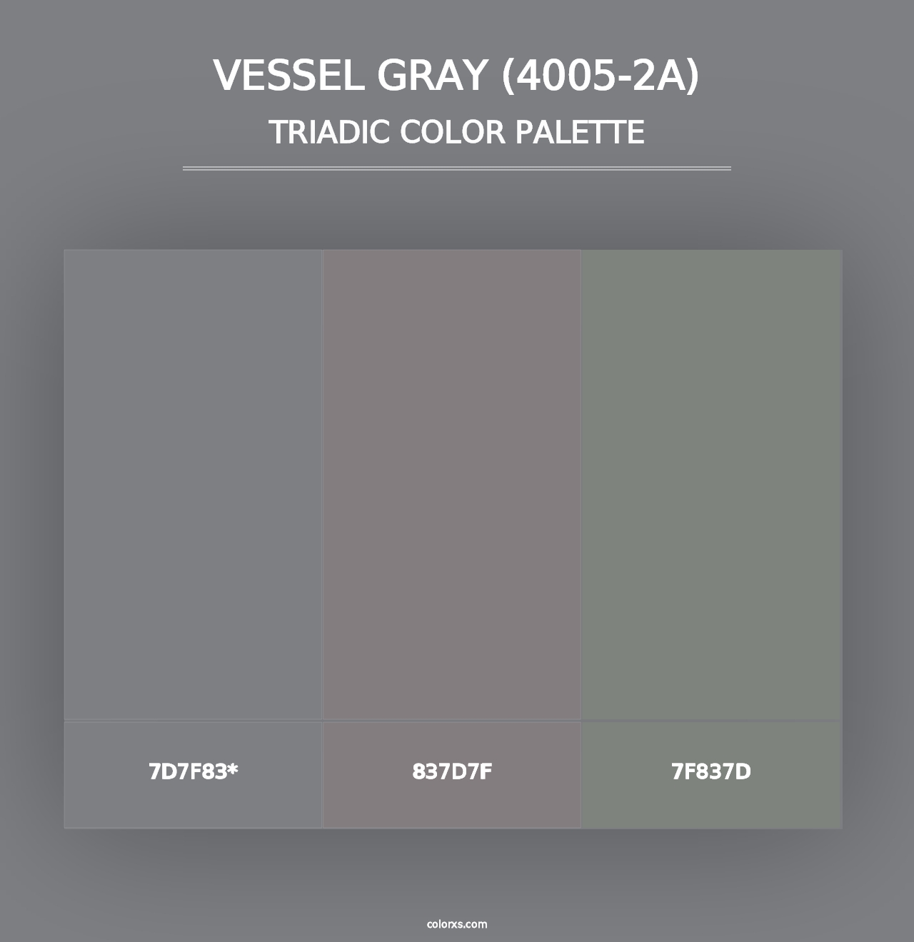 Vessel Gray (4005-2A) - Triadic Color Palette