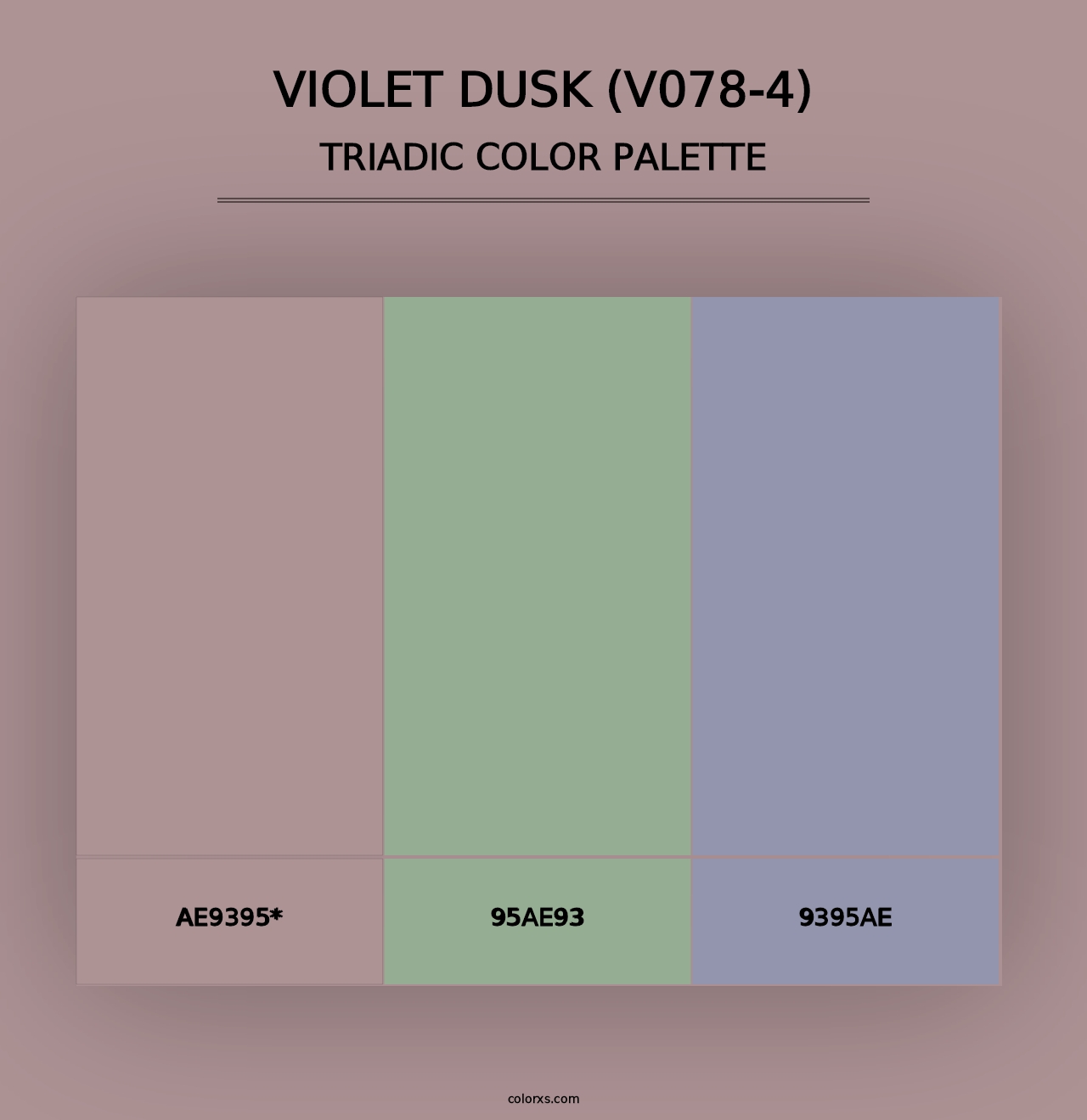 Violet Dusk (V078-4) - Triadic Color Palette