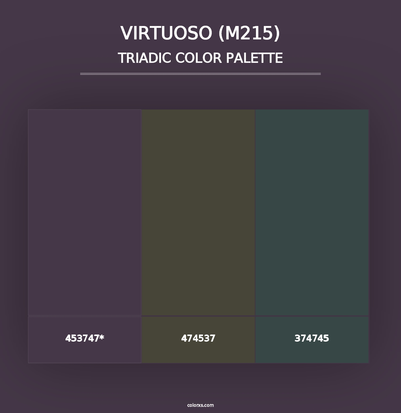 Virtuoso (M215) - Triadic Color Palette