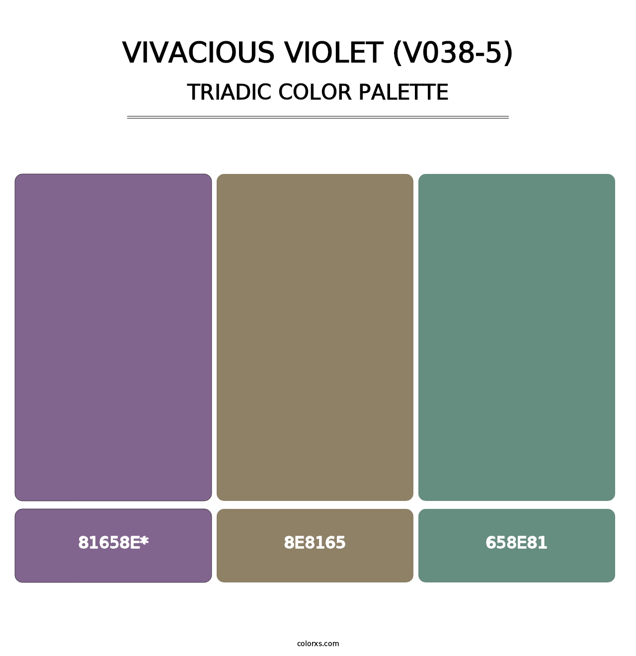 Vivacious Violet (V038-5) - Triadic Color Palette