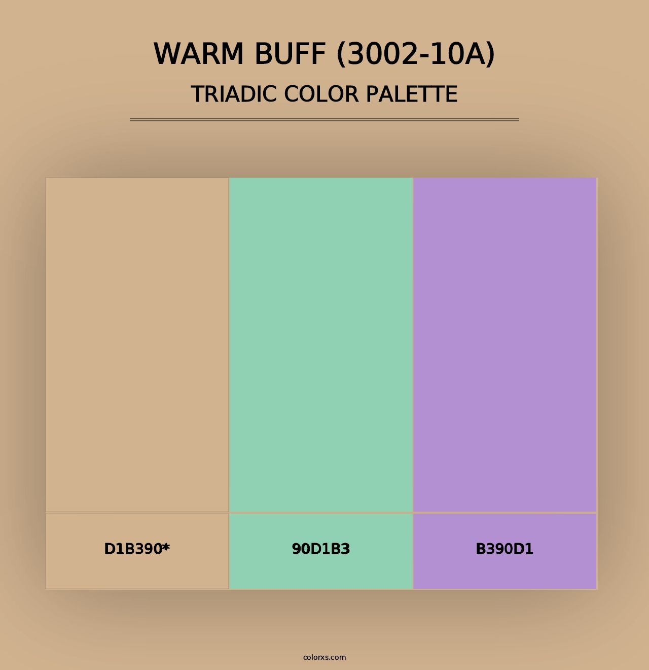 Warm Buff (3002-10A) - Triadic Color Palette