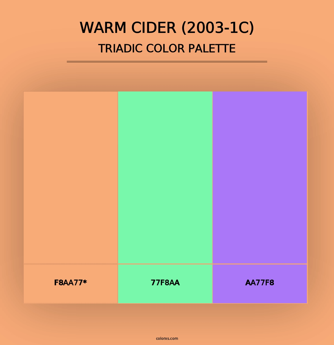 Warm Cider (2003-1C) - Triadic Color Palette