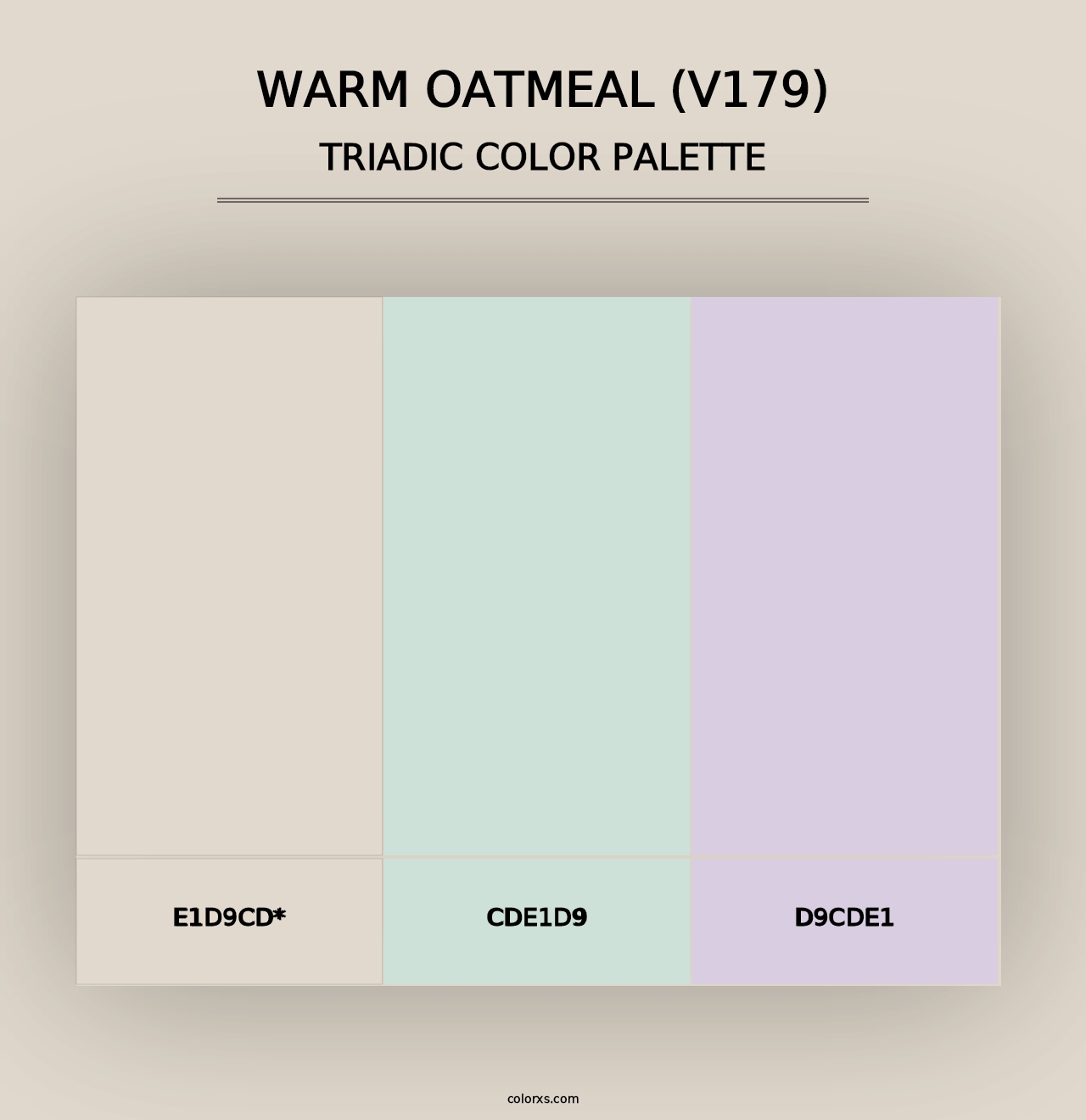 Warm Oatmeal (V179) - Triadic Color Palette