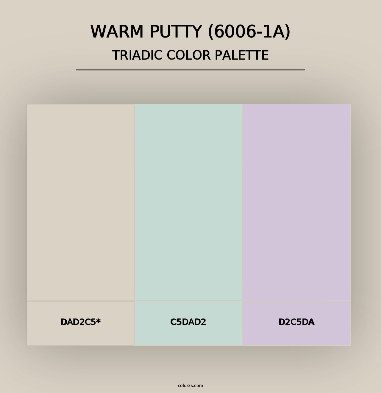 Warm Putty (6006-1A) - Triadic Color Palette