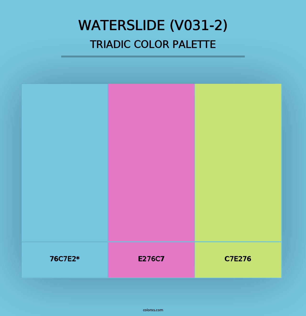 Waterslide (V031-2) - Triadic Color Palette