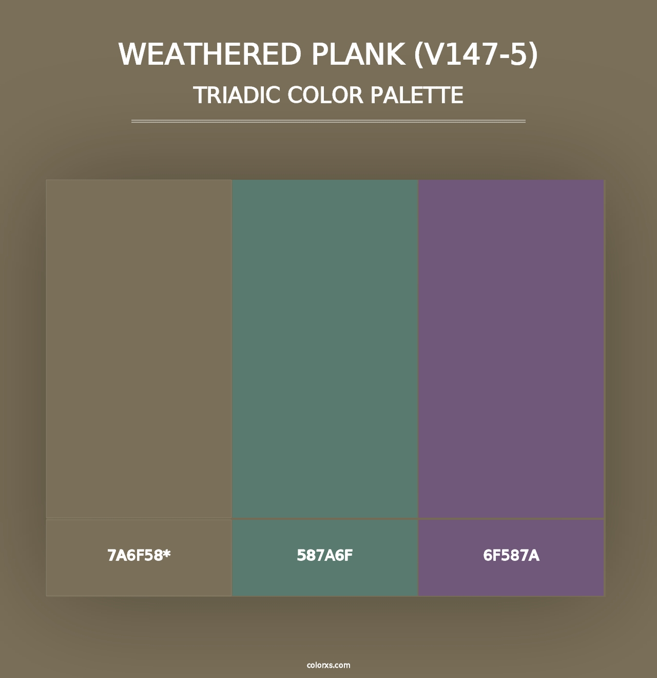 Weathered Plank (V147-5) - Triadic Color Palette