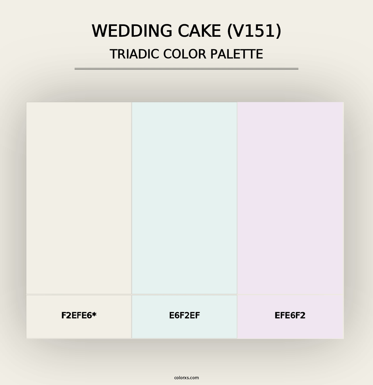 Wedding Cake (V151) - Triadic Color Palette