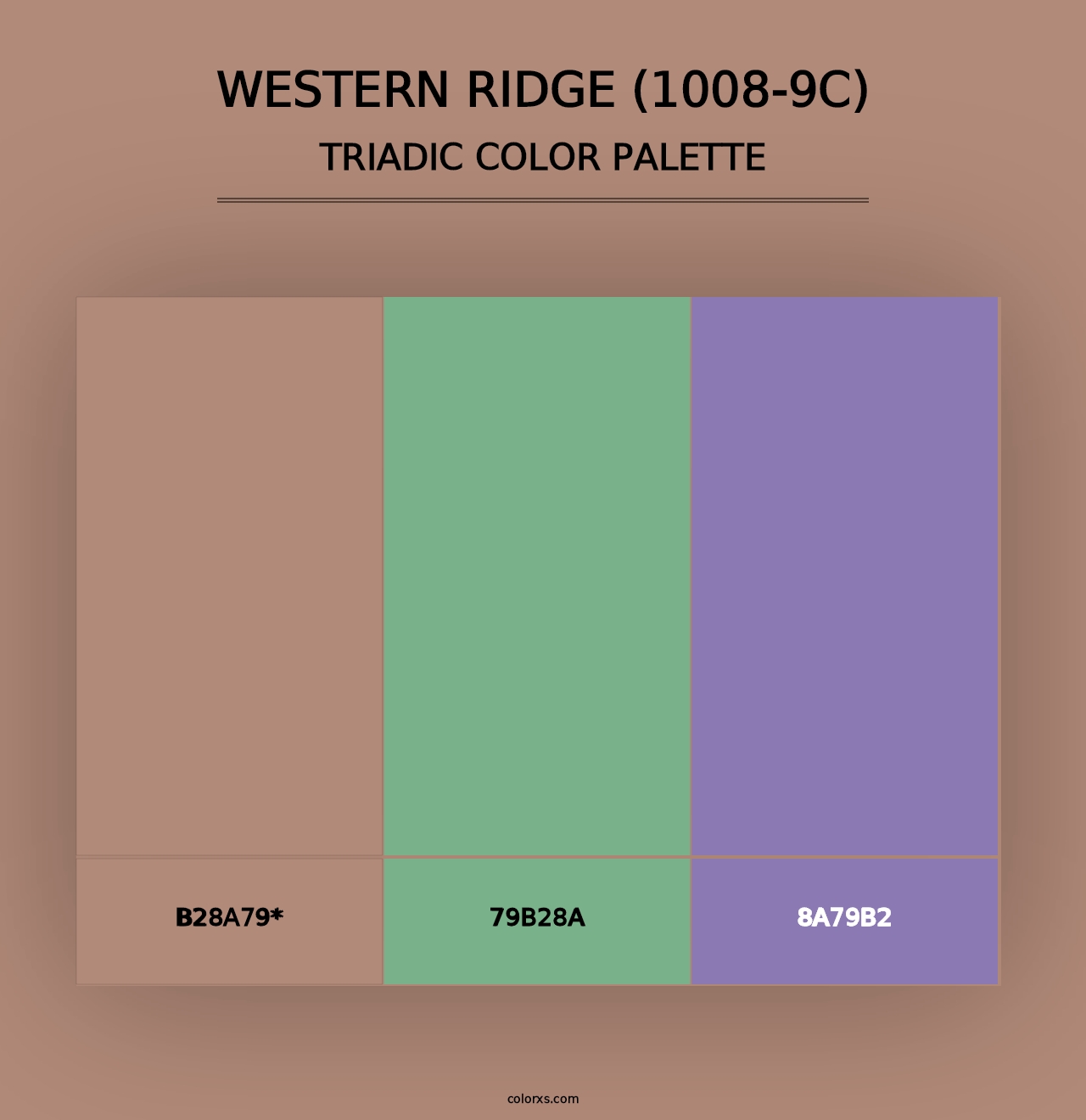 Western Ridge (1008-9C) - Triadic Color Palette