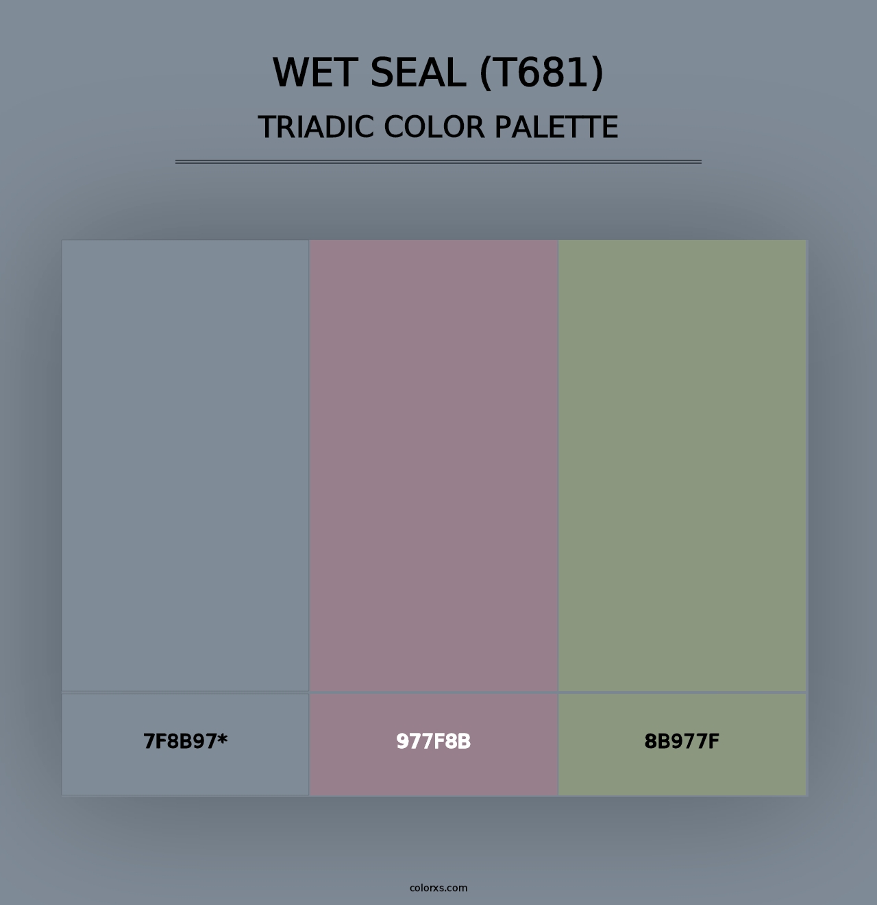 Wet Seal (T681) - Triadic Color Palette