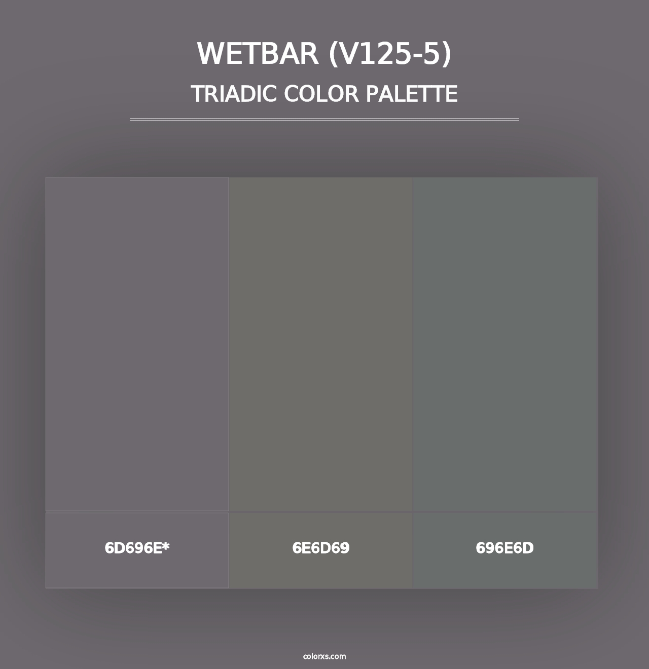 Wetbar (V125-5) - Triadic Color Palette