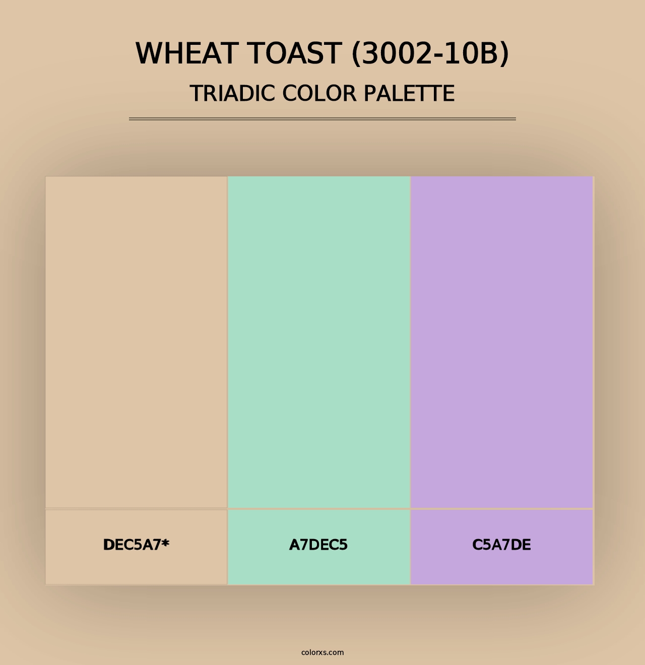 Wheat Toast (3002-10B) - Triadic Color Palette