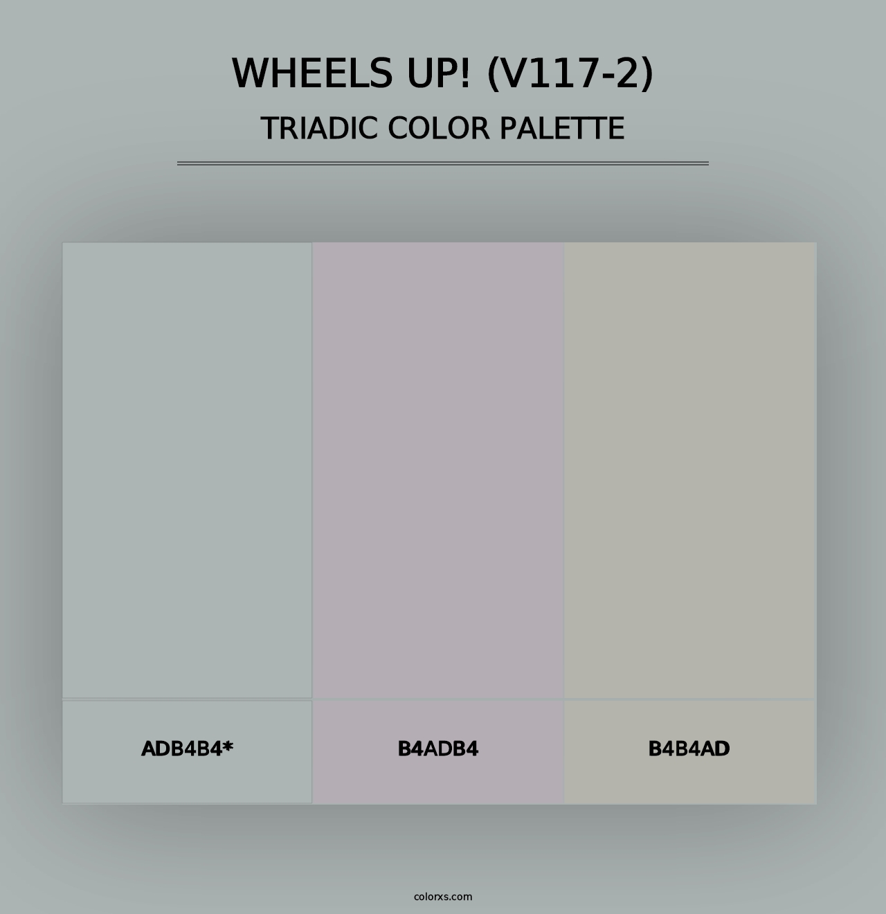 Wheels Up! (V117-2) - Triadic Color Palette