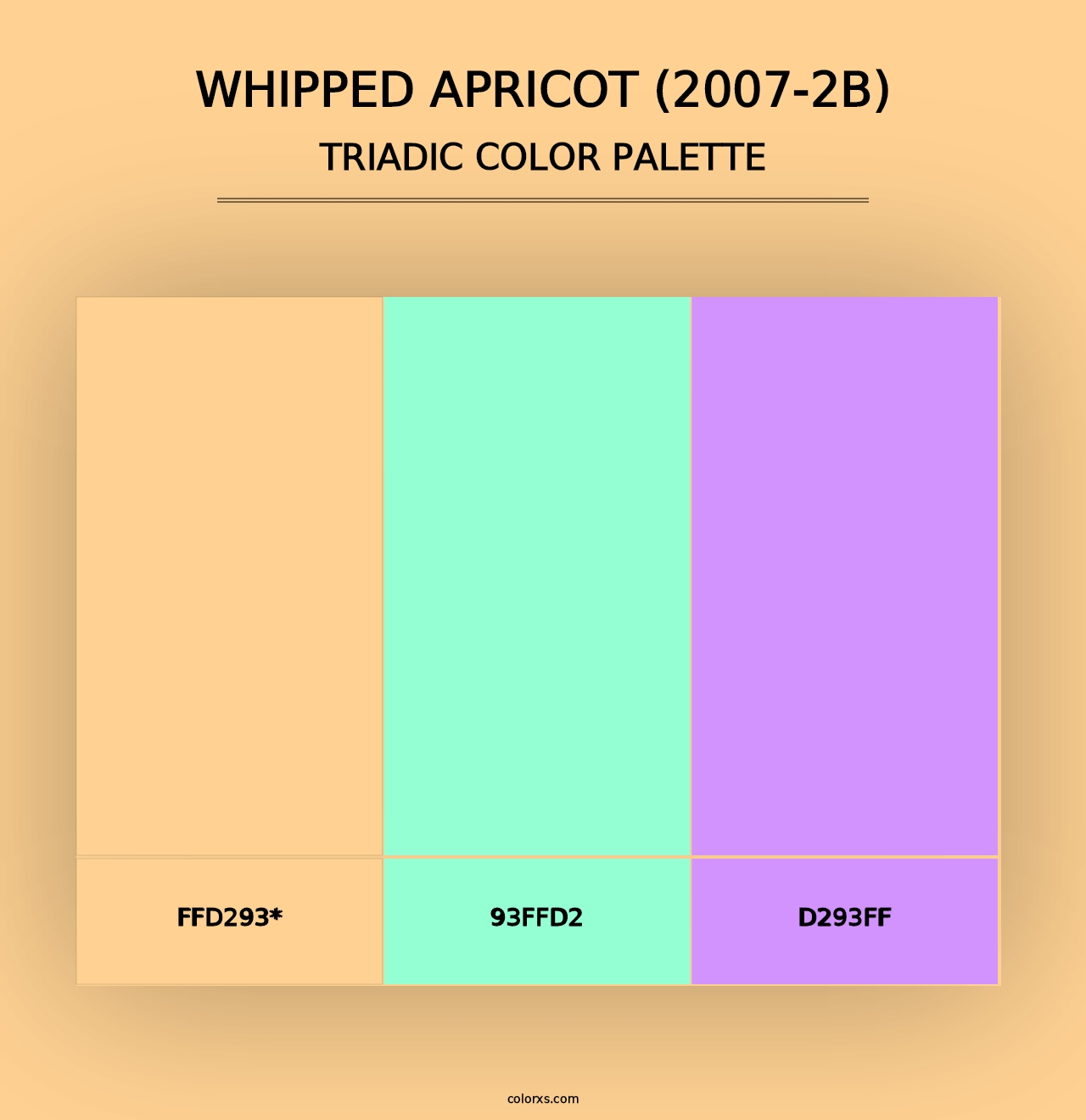 Whipped Apricot (2007-2B) - Triadic Color Palette