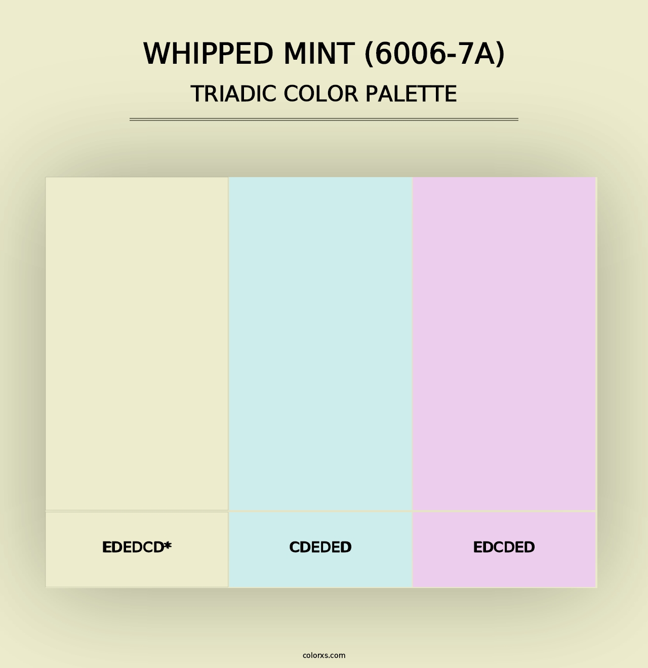 Whipped Mint (6006-7A) - Triadic Color Palette