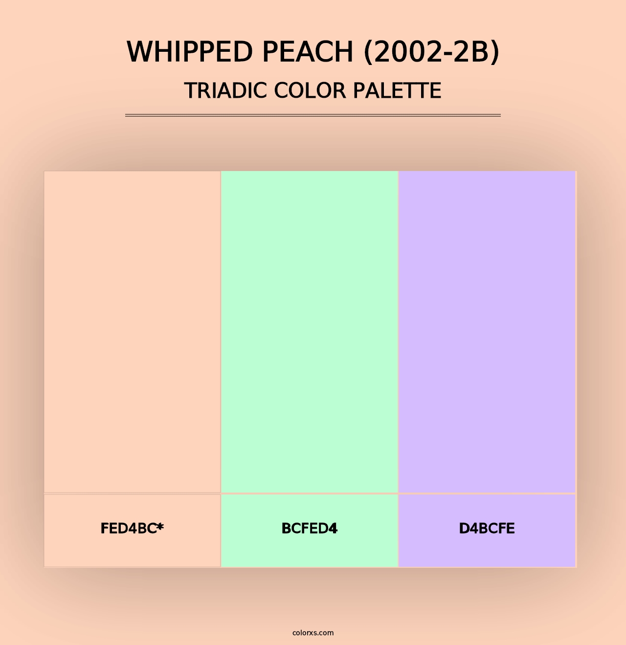 Whipped Peach (2002-2B) - Triadic Color Palette