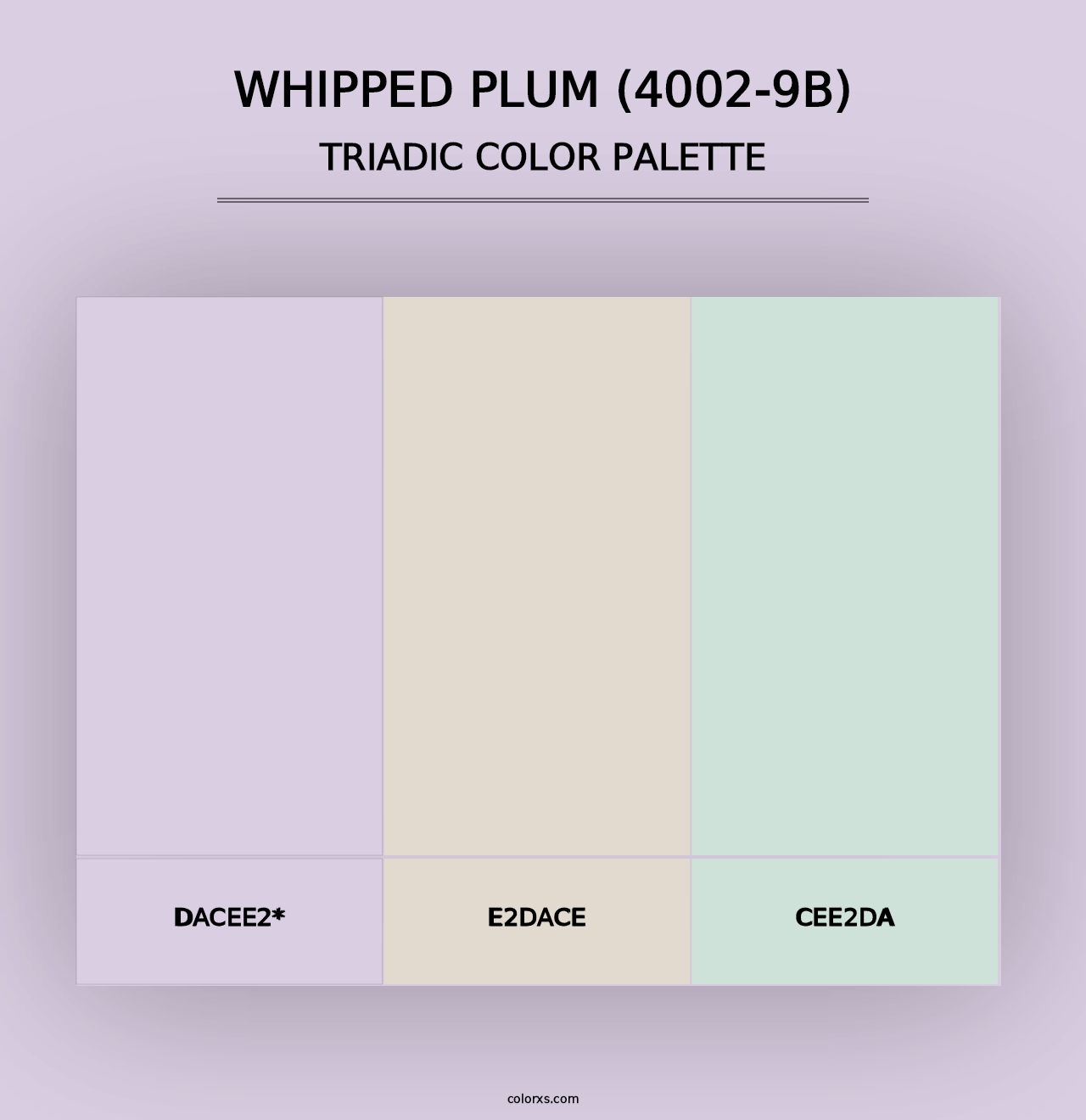 Whipped Plum (4002-9B) - Triadic Color Palette