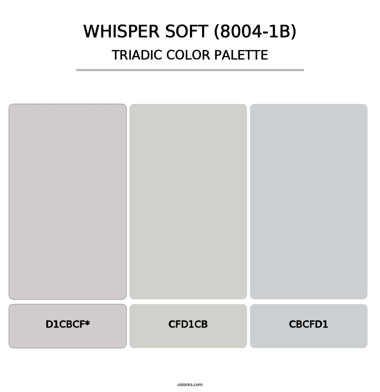 Whisper Soft (8004-1B) - Triadic Color Palette