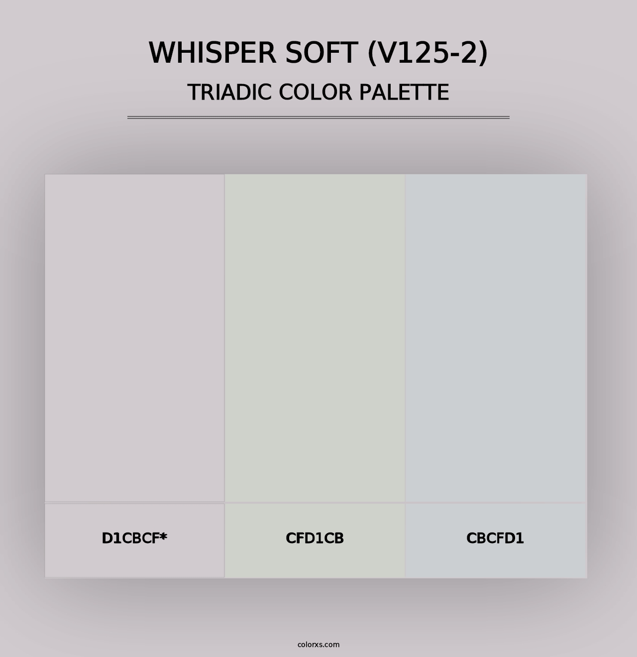 Whisper Soft (V125-2) - Triadic Color Palette