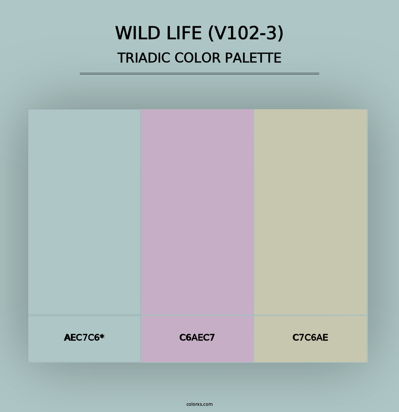 Wild Life (V102-3) - Triadic Color Palette