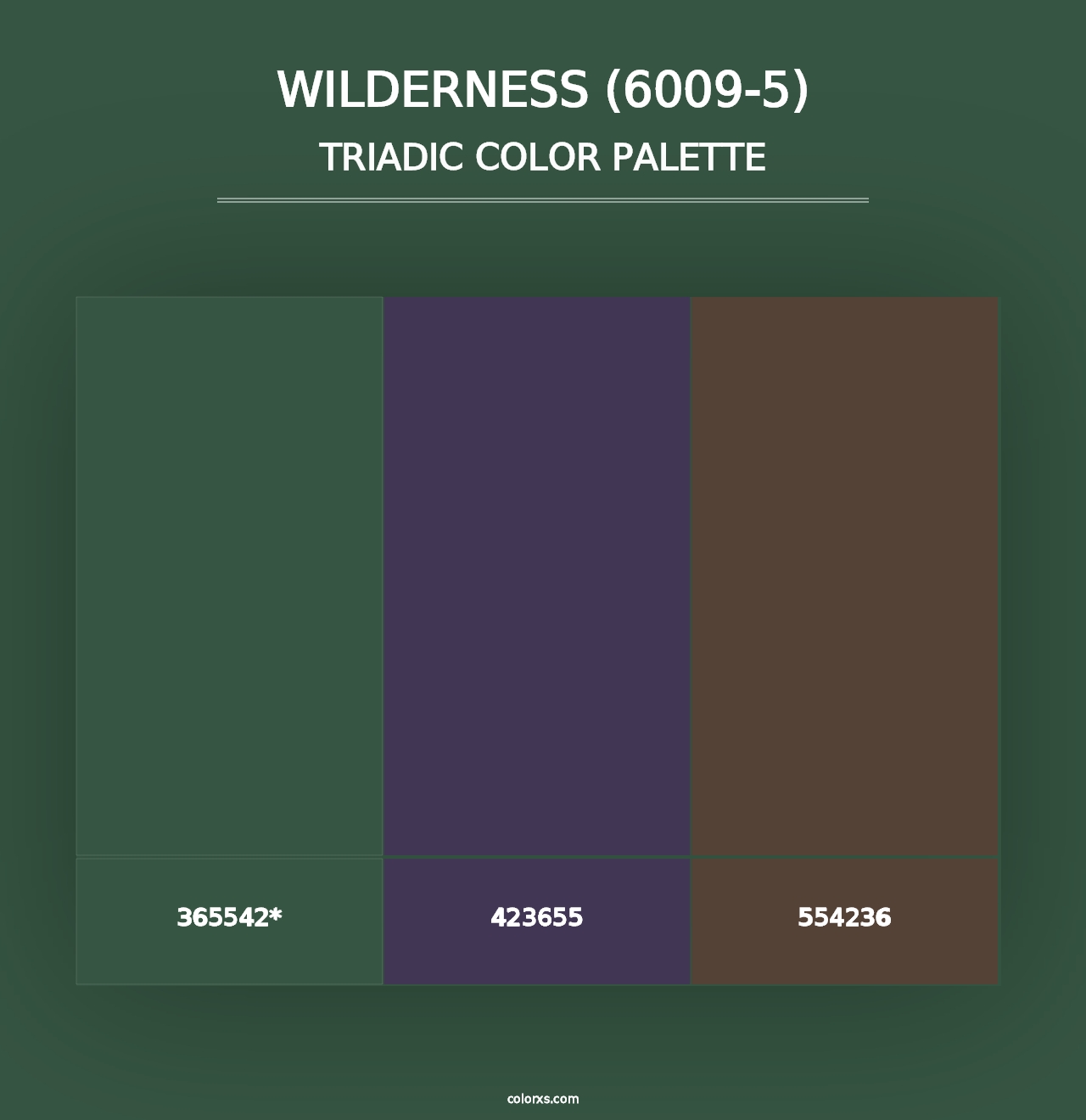 Wilderness (6009-5) - Triadic Color Palette